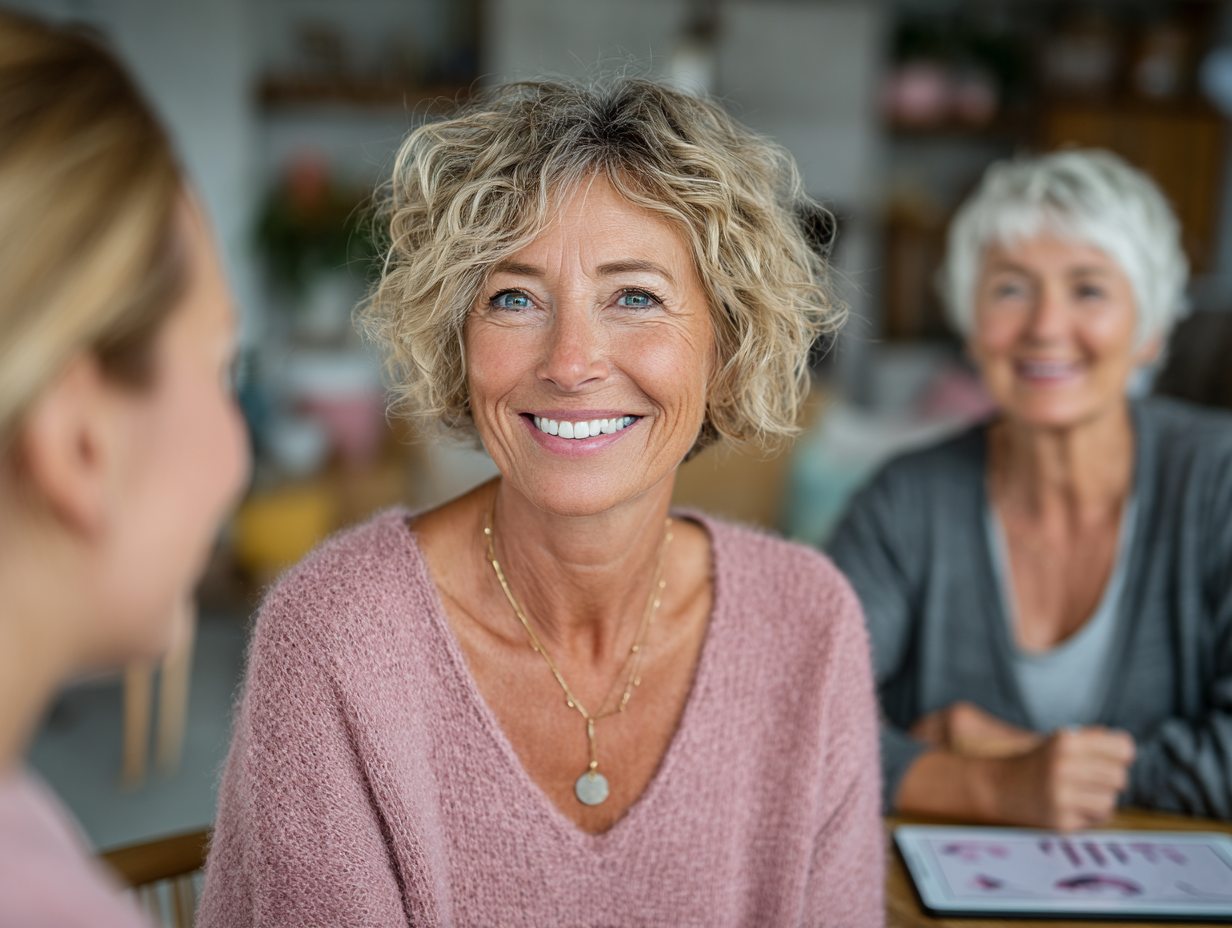 Grup de prieteni seniori zâmbind după o sesiune de exerciții împreună